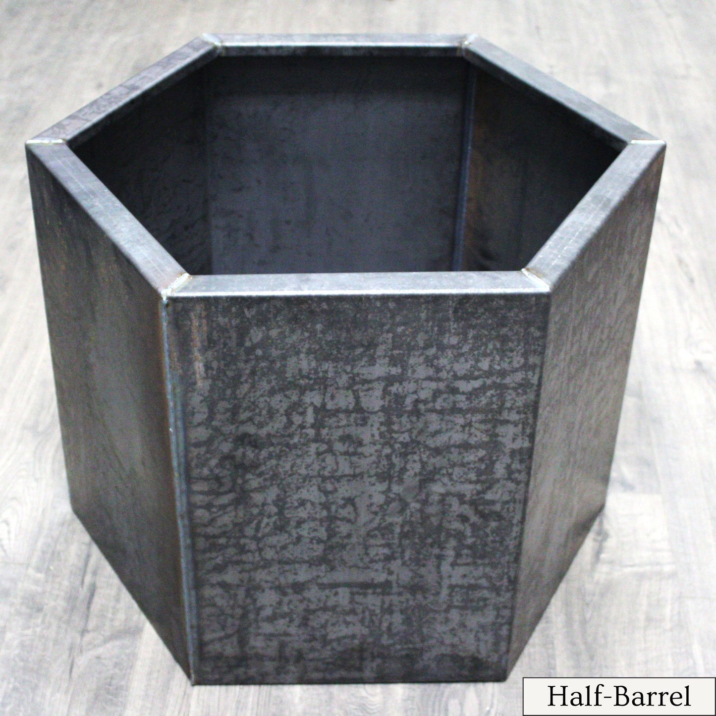 Corten Steel Hexagon Planter