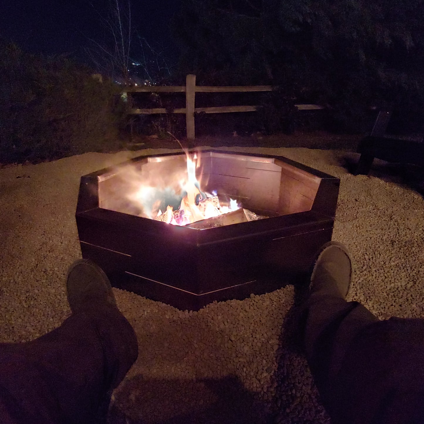 Corten Steel Octagon Fire Pit