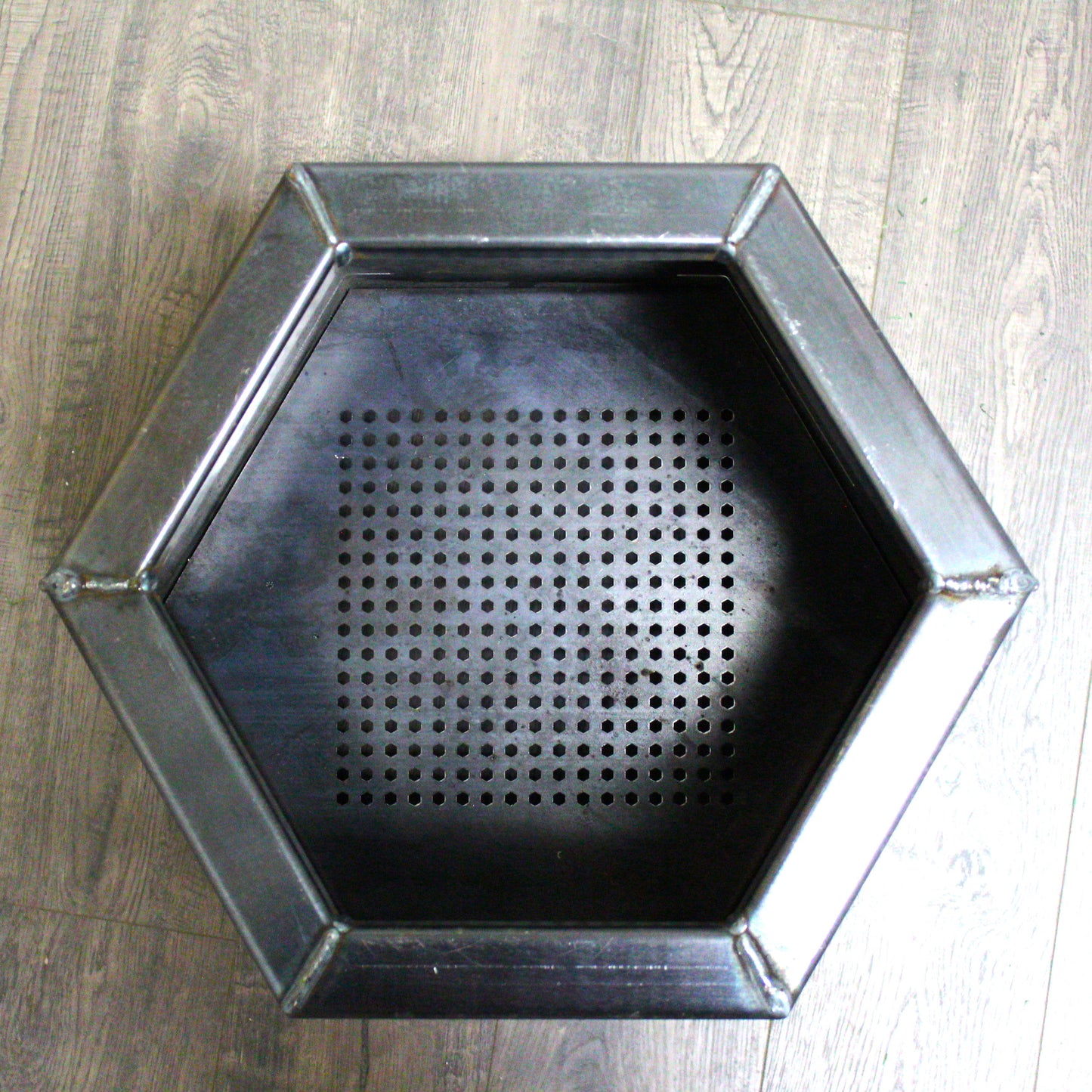 Corten Steel Hexagon Planter