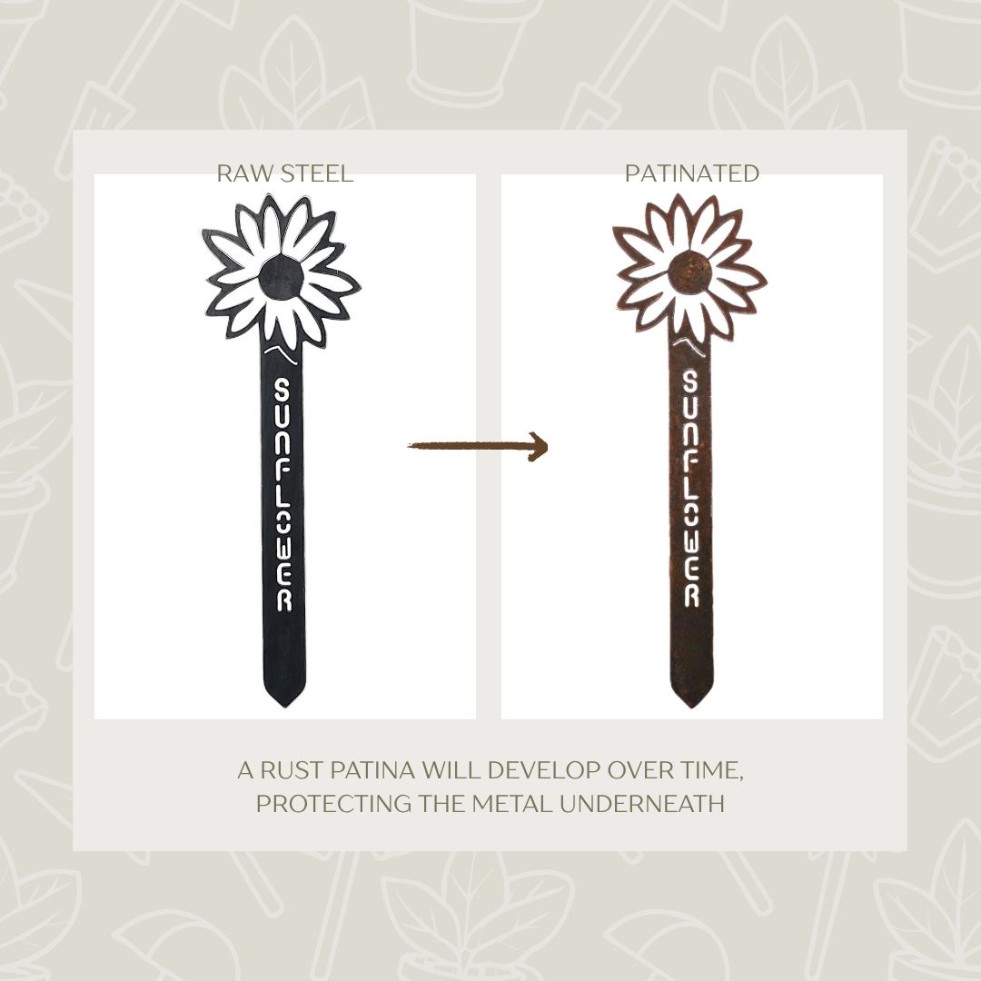 Sunflower Steel Garden Stake