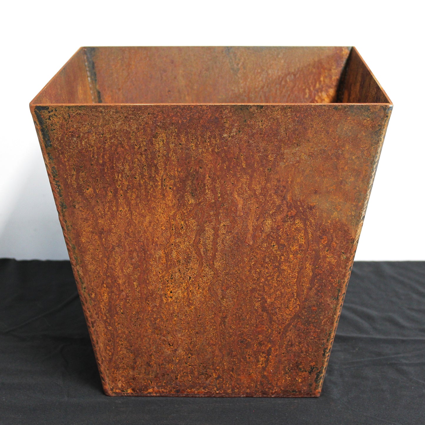 Corten Steel Tapered Square Planter