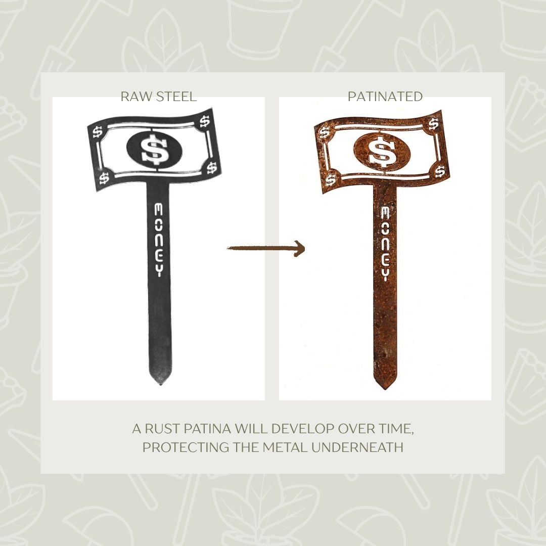 Money Steel Garden Stake