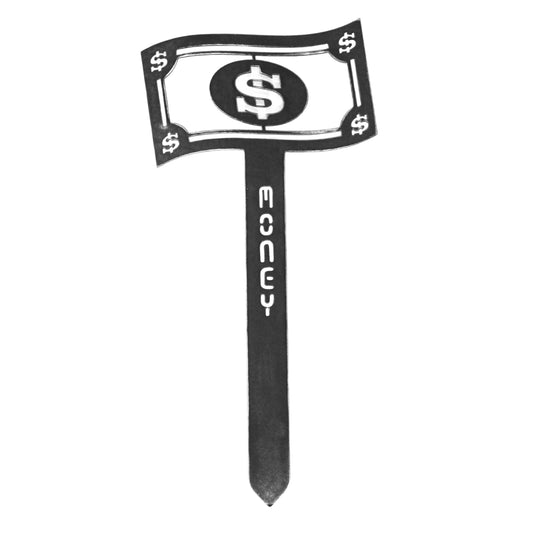Money Steel Garden Stake