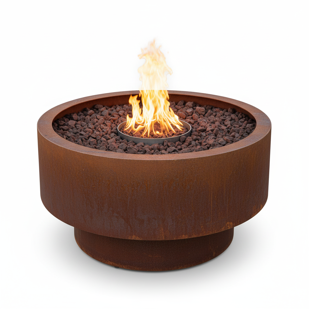 Tiered Corten Steel Fire Pit