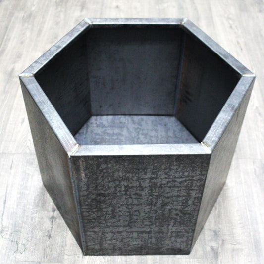 Half Barrel Corten Hexagon Planter