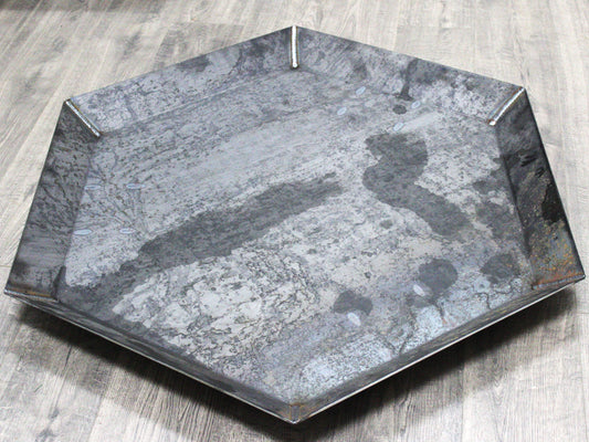 Corten Steel Hexagon Planter Tray