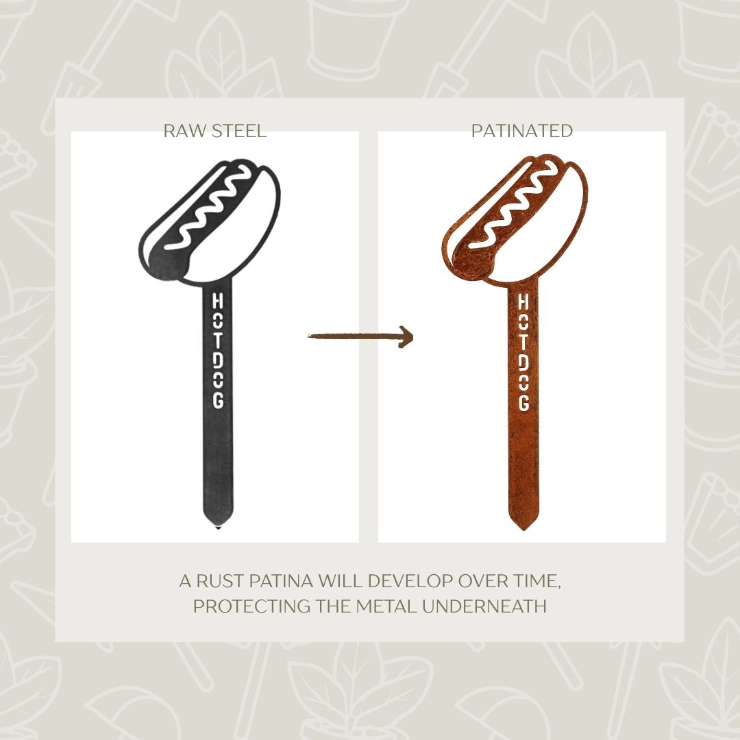Hot Dog Steel Garden Stake