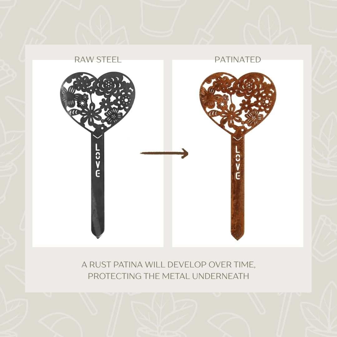 Love Heart Steel Garden Stake