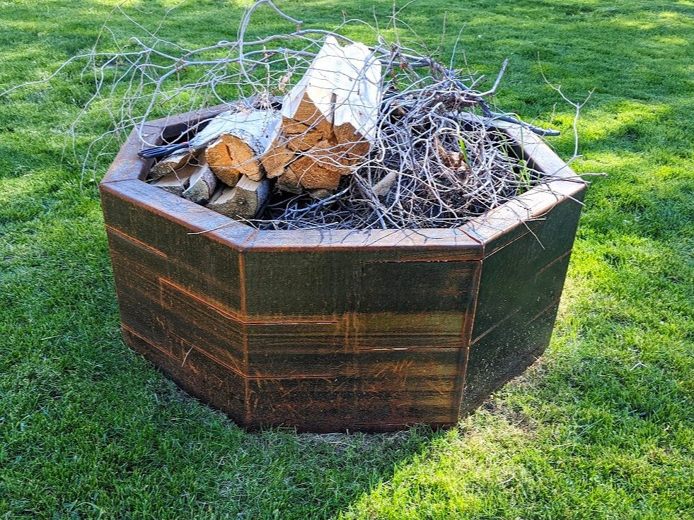 Large Corten Steel Fire Pit