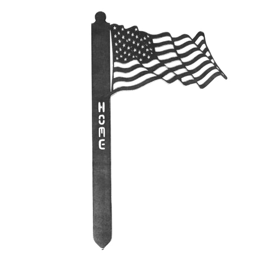 US Flag Steel Garden Stake