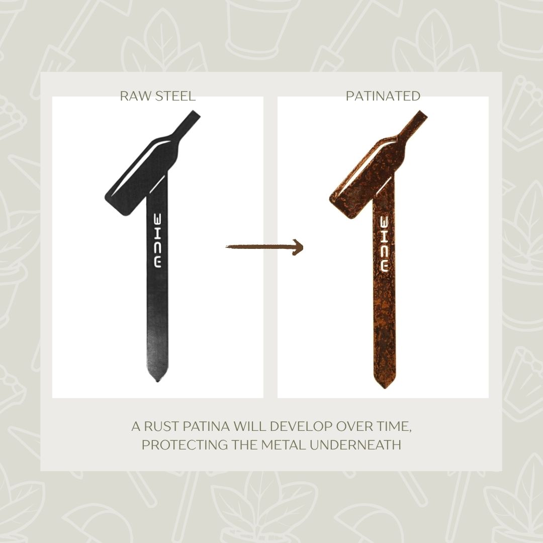 Wine Steel Garden Stake